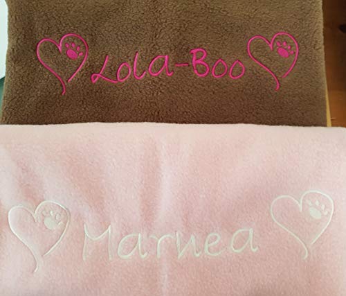 PERSONALISED EMBROIDERED DOG / CAT / PET BLANKET - FLEECE - SUPER SOFT- DIFFERENT COLOURS - Image 7