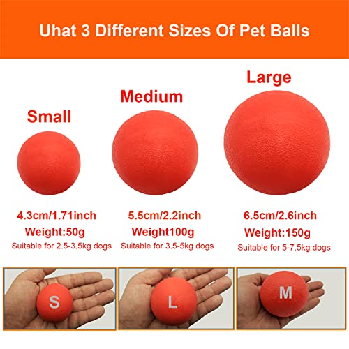 Panlom 3 Pack Dog Balls Indestructible - 100% Natural Rubber Bouncy Dog Ball Non-Toxic Tough Chew Toy for Small to Medium Dog - Image 3