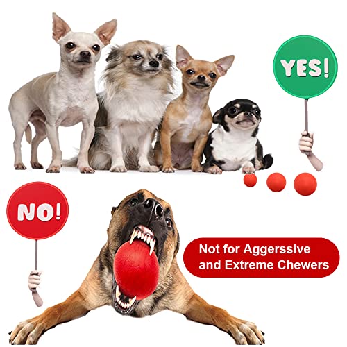 Panlom 3 Pack Dog Balls Indestructible - 100% Natural Rubber Bouncy Dog Ball Non-Toxic Tough Chew Toy for Small to Medium Dog - Image 6