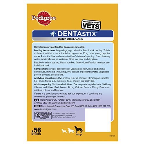 Pedigree Dentastix Daily Oral Care Dental Chews Large Dog 56 Sticks, 8 x 270g - Image 7