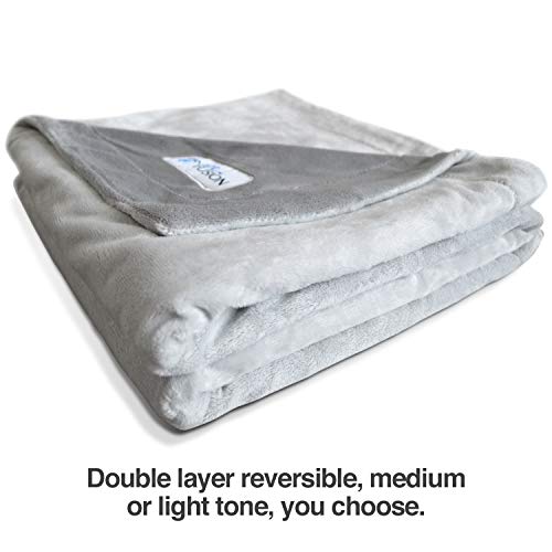 PetFusion Premium Fleece Dog Blanket Micro Plush Cat Blanket, Ultra Soft and Cosy Two-Tone Reversible Machine Washable Blanket for Pets - Grey - Large (135 x 112cm) - Image 8