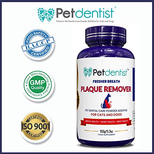 Petdentist Improved Natural Plaque Off Remover Powder for Dogs and Cats - Dental Care for Fresh Breath and Clean White Teeth -150g - Image 3