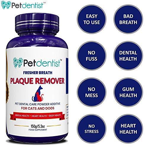 Petdentist Improved Natural Plaque Off Remover Powder for Dogs and Cats - Dental Care for Fresh Breath and Clean White Teeth -150g - Image 7