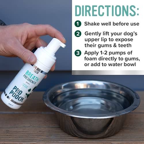 Pro Pooch Dog Breath Freshener - Combat Bad Breath, Tartar & Plaque Build Up w/Dog Mouthwash - Fresh Breath & Safe Oral Hygiene for Your Pooch or Cat - Image 7