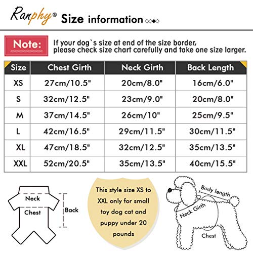 Ranphy Waterproof Dog Snowsuit Jumpsuit Fleece Lined Winter Coat with Hood Puppy Clothes Outfit Padded Hoodie Jacket Boy Girl Parka for Small Dog Cat - Image 3