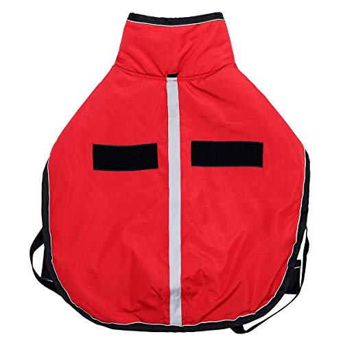 Reflective Parka 300D Dog Coat, Waterproof Dog Jacket for Small Medium Large Dogs with Harness Hole-Red-L - Image 5