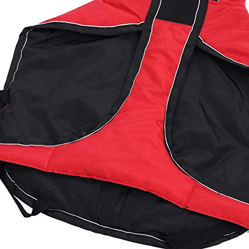 Reflective Parka 300D Dog Coat, Waterproof Dog Jacket for Small Medium Large Dogs with Harness Hole-Red-L - Image 6