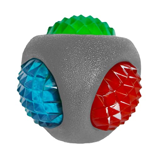 Rosewood Jolly Doggy Throw and Flash Rubber Bone Dog Toy, 13 cm - Image 3