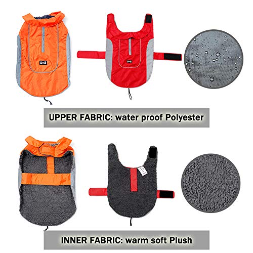 TFENG Waterproof Dog Coat Warm Vest Puppy Jacket with Fleece Lining 6 Colors XS-3XL - Image 5