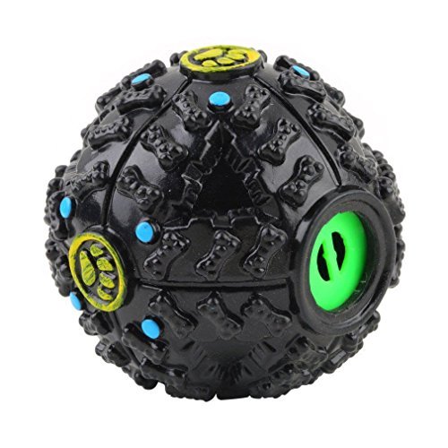 Tech Traders PACK OF 2 Large giggle ball PET dog tough treat training chew sound activity toy squeaky-BLUE & PINK - Image 4