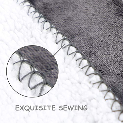 furrybaby Waterproof Dog Blanket, Fluffy Pee Proof pet Blanket for Couch Bed Protection Washable Reversible Pet Fleece Sherpa Throw Blanket Furniture Protector Grey(76×127cm) - Image 5