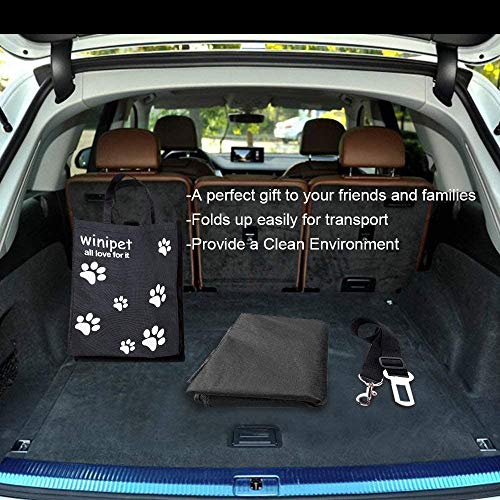 Wimypet 4 in 1 Car Seat Cover/Protector for Dog with Safety Seat Belt Carry Bag, 100% Waterproof Machine Washable , Travel Hammock Dog Accessories 152 x 147 cm - Image 6