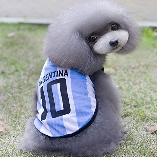 XMSJSIY National Soccer Team Pet Dog Jersey T-Shirt,Pet Shirts Puppy Dog Vest Pet Clothing Costume Apparel Female Male Dogs & Cats Available - Image 6