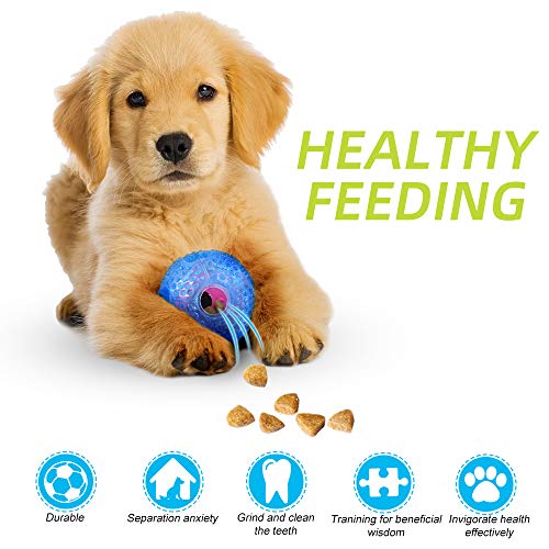 laamei Dog Toy Ball,Dog Food Ball, Pet IQ Treat Ball Interactive Food Dispensing Chew Toys Rubber Bite Resistant Dog Tooth Cleaning Toy Ball For Small Medium Large Dogs - Image 3
