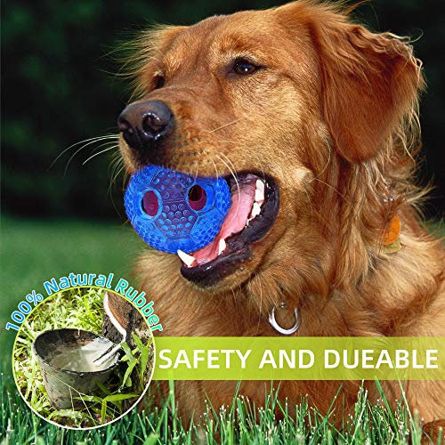 laamei Dog Toy Ball,Dog Food Ball, Pet IQ Treat Ball Interactive Food Dispensing Chew Toys Rubber Bite Resistant Dog Tooth Cleaning Toy Ball For Small Medium Large Dogs - Image 4