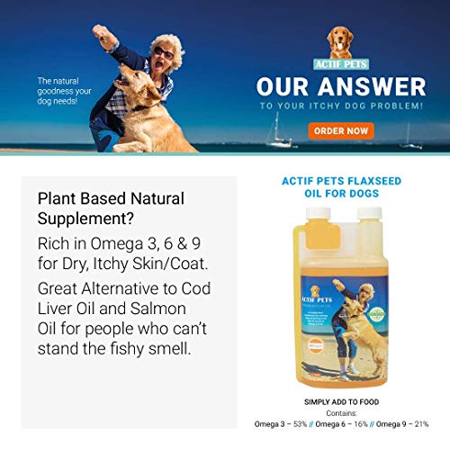 Actif Pets Natural Flaxseed Oil for Dogs - Rich in Omega 3, 6 & 9 for Flaky, Itchy Skin/Coat and Stiff Joints - Image 6