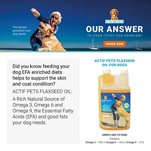Actif Pets Natural Flaxseed Oil for Dogs - Rich in Omega 3, 6 & 9 for Flaky, Itchy Skin/Coat and Stiff Joints - Image 7