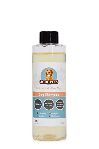 Actif Pets Natural Itchy Dog Shampoo and Conditioner with Oatmeal, Aloe Vera, Tea Tree and Hemp Oil for Dogs | Soothes Itching & Dryness | Paraben, Sulfate & Phthalate-Free | - Image 3
