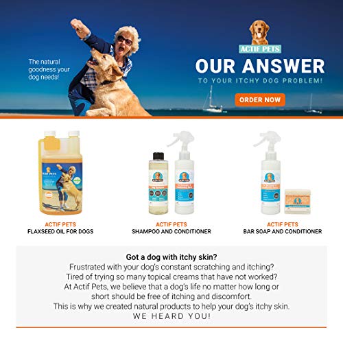 Actif Pets Natural Itchy Dog Shampoo and Conditioner with Oatmeal, Aloe Vera, Tea Tree and Hemp Oil for Dogs | Soothes Itching & Dryness | Paraben, Sulfate & Phthalate-Free | - Image 7