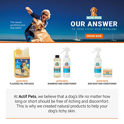 Actif Pets Natural Itchy Dog Shampoo and Conditioner with Oatmeal, Aloe Vera, Tea Tree and Hemp Oil for Dogs | Soothes Itching & Dryness | Paraben, Sulfate & Phthalate-Free | - Image 8
