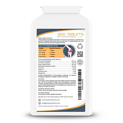 Advanced Joint Support Supplement For Dogs, With Powerful Active Ingredients To Help Naturally Support and Maintain Joint Health, Human Grade Quality, 300 Tablets, UK Manufactured - Image 3
