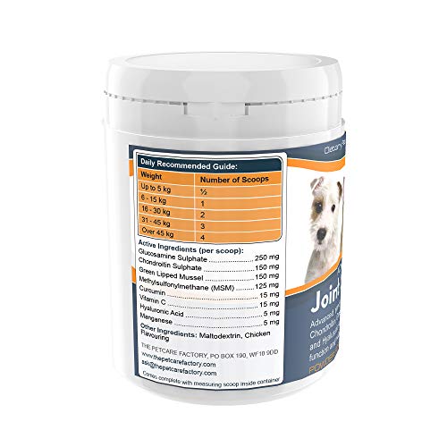 Advanced Joint Support Supplement Powder For Cats & Dogs, With Powerful Glucosamine, Chondroitin, Green Lipped Mussel, MSM, Curcumin & Hyaluronic Acid, Human Grade Ingredients, UK Manufactured - Image 3