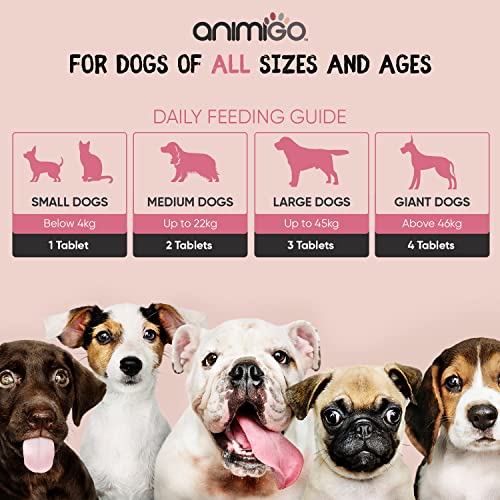 Animigo Multivitamins for Dogs & Cats - With 18 Vitamins & Minerals - 365 Chicken-Flavoured Tablets - Dog Vitamins and Supplements for Natural Immunity, Skin, Coat, Muscles & Joints for All Ages - Image 7