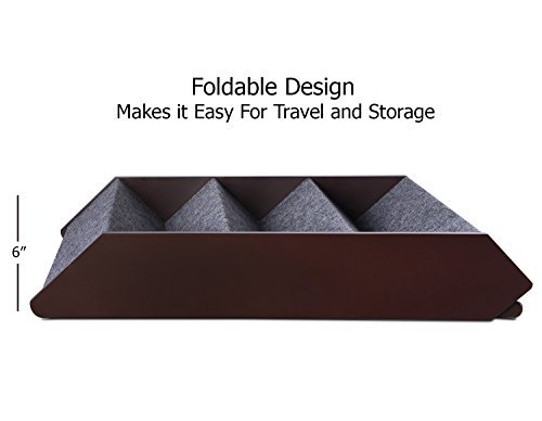 Arf Pets Wood Dog Stairs, 4 Levels Height Adjustment Wide Pet Steps for Dogs and Cats, Foldable - Image 6