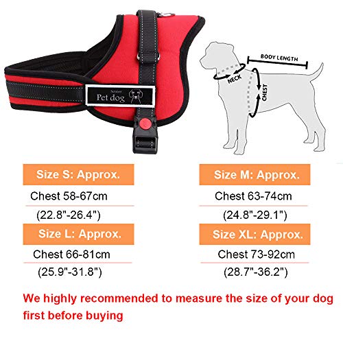 Aulola Soft Padded Dog Harness Adjustable No Pull Walking Training Assistance Chest - Image 3