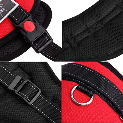 Aulola Soft Padded Dog Harness Adjustable No Pull Walking Training Assistance Chest - Image 5