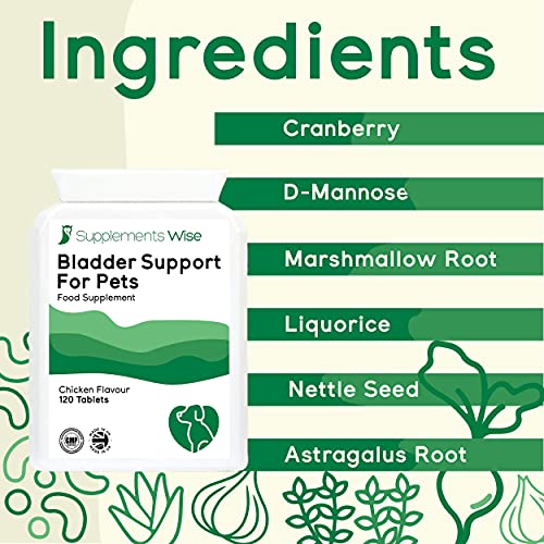Bladder Support For Dogs and Cats - UTI Treatment - Urinary Tract Infection and Cystitis Relief - D-Mannose and Cranberry Tablets for Dogs -UTI Treatment for Cats - 120 Chicken Flavour Tablets - Image 4