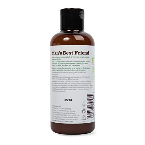 Bulldog Mens Skincare and Grooming Original 2-in-1 Beard Shampoo and Conditioner, 200ml, 1-Pack - Image 4