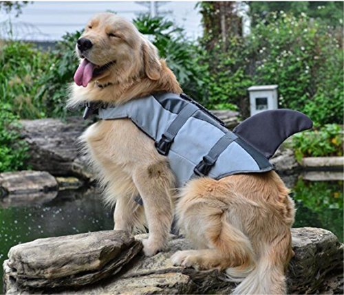 Cosplay Dog Life Jacket Vest Professional Pets Swimming Training Clothes with Lift Assist Handle Mermaid Shark Clown - Image 3