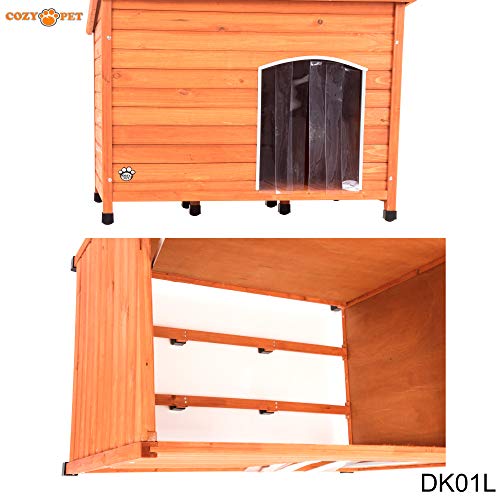 Cozy Pet Insulated Wooden Dog Kennels 4 Sizes With Removable Floor For Easy Cleaning Dog House Dog Kennels Dog Houses - Image 6