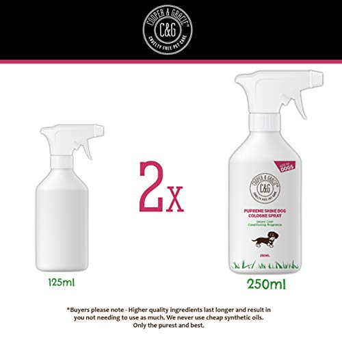 Detangling Dog Perfume Spray 250ml | Leaves Dog Coat Detangled and Super Shiny | A Great Long Lasting Dogs Hypoallergenic Grooming Cologne | Citrus Eucalyptus Lemongrass Essential Oils Scents - Image 6