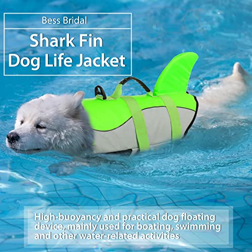 Dog Life Jacket, Large Dog Life Vest for Swimming Boating, Shark Life Jackets for Small Medium Large Dogs, Reflective Dog Lifesaver Life Preserver Swimsuit with Rescue Handle and High Buoyancy - Image 3