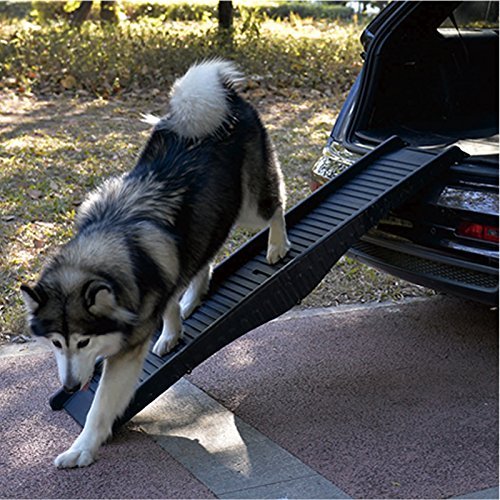 Dog Pet Ramp Plastic Folding Lightweight Bi Fold Strong Travel Transport Car Van - Image 3