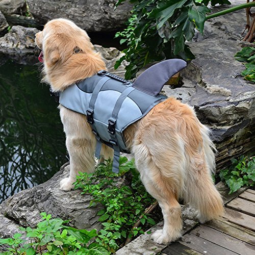 Dog Ristop Life Jacket,Fish Style Floatation Vest,Brighted Colour Easy Handle for Small Medium Large Breeds By HeroDog - Image 6