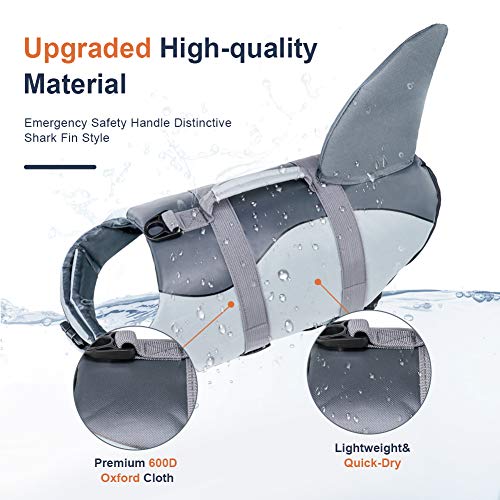 EMUST Dog Life Vests, Dog Life Preserver for Swimming, Boat, Pool, Ripstop Dog Life Jacket with High Buoyancy and Lift Handle for Small and Medium Breeds - Image 3