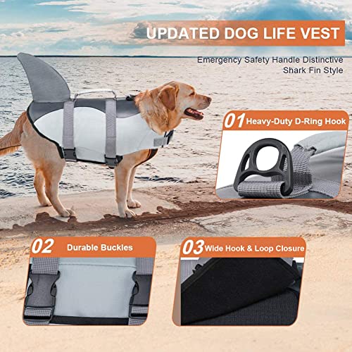 EMUST Dog Life Vests, Dog Life Preserver for Swimming, Boat, Pool, Ripstop Dog Life Jacket with High Buoyancy and Lift Handle for Small and Medium Breeds - Image 5
