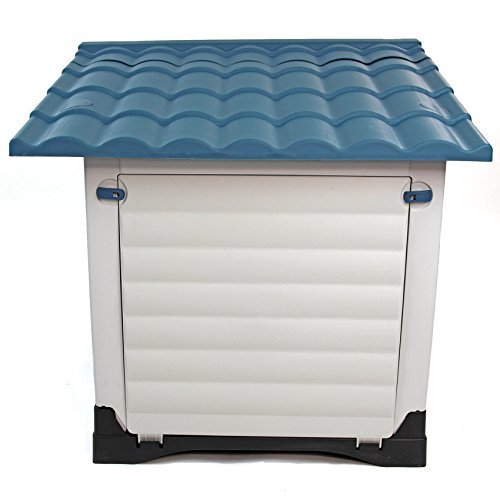 Plastic Dog Kennel XL Pet House Weatherproof Indoor Outdoor Animal Shelter 74482 - Image 5