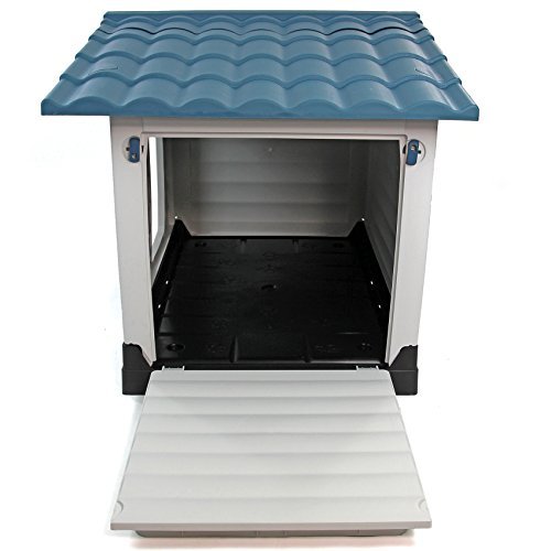 Plastic Dog Kennel XL Pet House Weatherproof Indoor Outdoor Animal Shelter 74482 - Image 6