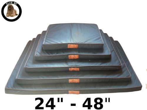 Ellie-Bo Water Resistant Crate/Cage Mattress Dog Bed with Oxford Weave Cover Memory Foam Filler Fit 24-Inch Small in Black with Brown Piping - Image 7