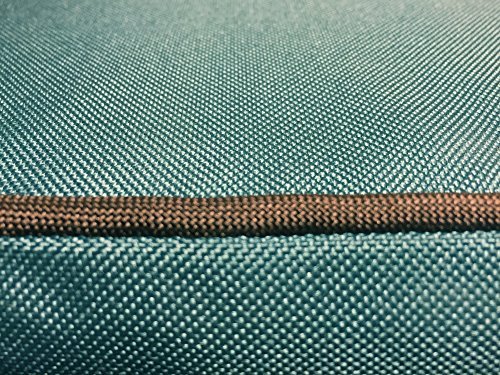 Ellie-Bo Dog Beds Soft and Washable Dog Crate Mattress Water Resistant Oxford Weave Cover Orthopaedic Memory Foam Filler Fit 48 Inch Cage Size XXL 117 x 75 x 6cm Dog Bed in Green with Brown Piping - Image 3