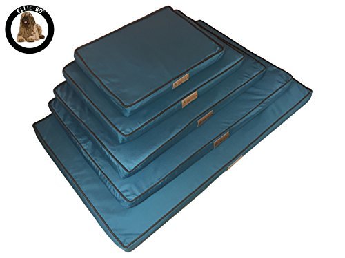 Ellie-Bo Dog Beds Soft and Washable Dog Crate Mattress Water Resistant Oxford Weave Cover Orthopaedic Memory Foam Filler Fit 48 Inch Cage Size XXL 117 x 75 x 6cm Dog Bed in Green with Brown Piping - Image 7