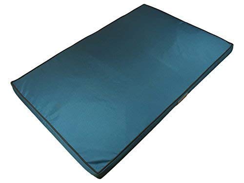 Ellie-Bo Dog Beds Soft and Washable Dog Crate Mattress Water Resistant Oxford Weave Cover Orthopaedic Memory Foam Filler Fit 48 Inch Cage Size XXL 117 x 75 x 6cm Dog Bed in Green with Brown Piping - Image 2