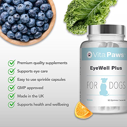 EyeWell Plus | Eye Health & Vision Supplement for Dogs | Includes Lutein, Bilberry & Vitamin C | 90 Sprinkle Capsules Ideal for Fussy Pets | UK Manufactured - Image 6