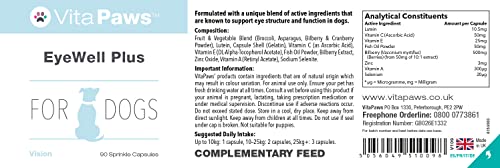 EyeWell Plus | Eye Health & Vision Supplement for Dogs | Includes Lutein, Bilberry & Vitamin C | 90 Sprinkle Capsules Ideal for Fussy Pets | UK Manufactured - Image 8