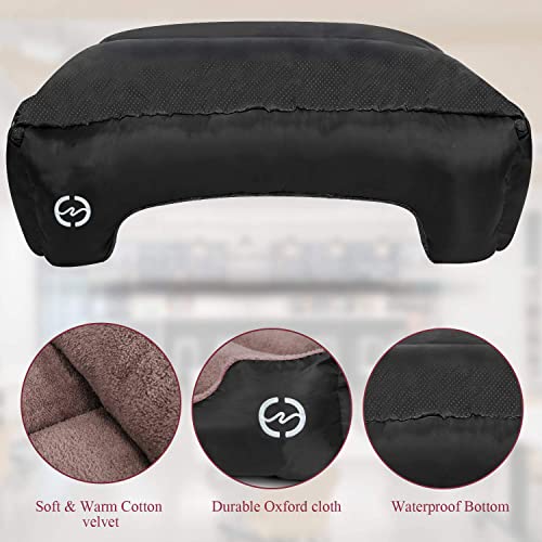 FRISTONE Dog Beds Large Washable Pet Basket Comfortable Kennel Bed for Large Dogs Deluxe Fleece Cushion Blanket XXXL Black - Image 4