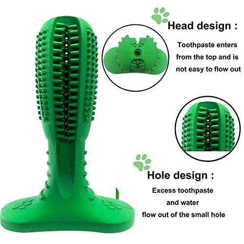 Focuses Dog Toothbrush Toy, Natural Rubber Chew Dog Toothbrush Stick for Medium Large Breed Pet Dog 360 Degree Teeth Cleaning, Oral Care Toys. - Image 3